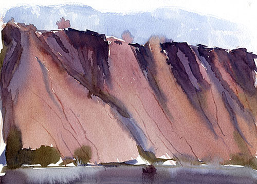 Wasdale Screes; Summer sunset