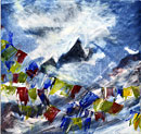 ‘Fishtail’ and Prayerflags I, Annapurna Sanctuary