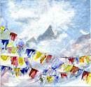 ‘Fishtail’ and Prayerflags II, Annapurna Sanctuary