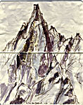 Les Drus from above Montevers, Chamonix