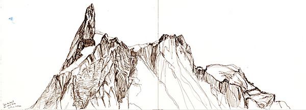 Dent du Géant from Col des Flambeaux