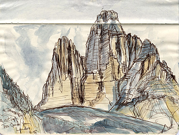 Tres Cime from Landro