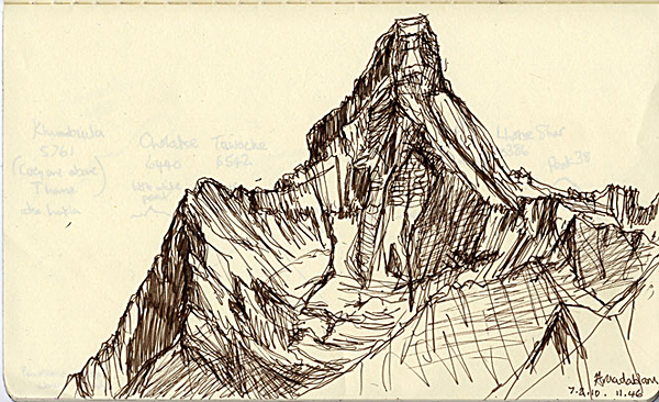 Ama Dablam from above Namche