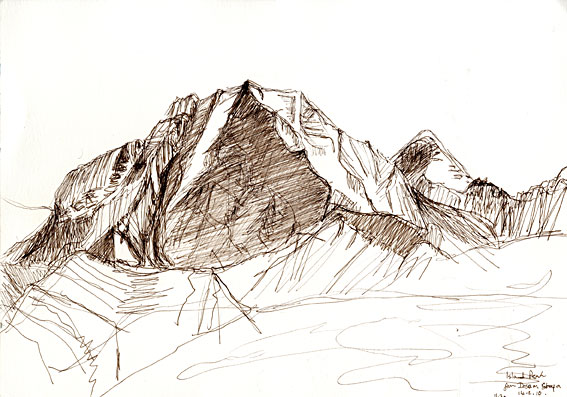 Island Peak from Dusum stupa