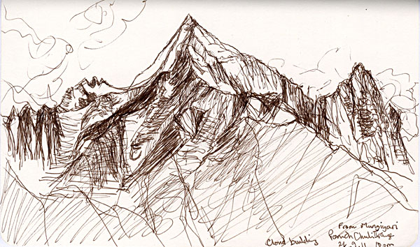 Panchachuli II from Munsyari	