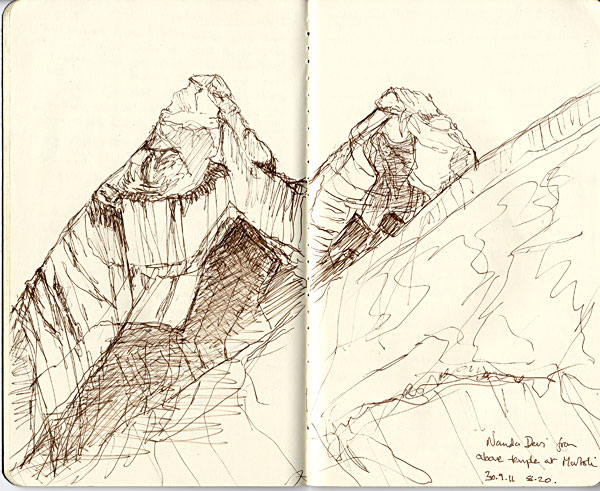 Nanda Devi from above Martoli