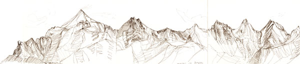 Panchachuli panorama from Munsyari