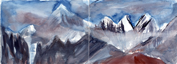 Storm over Panchachuli range, Munsyari