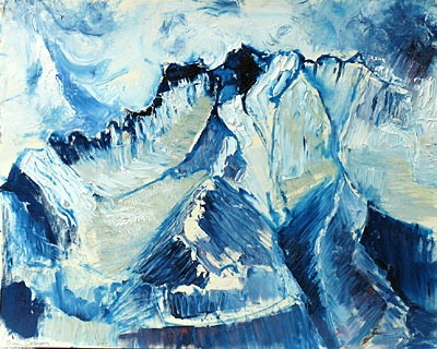 Julian alps oil sketch